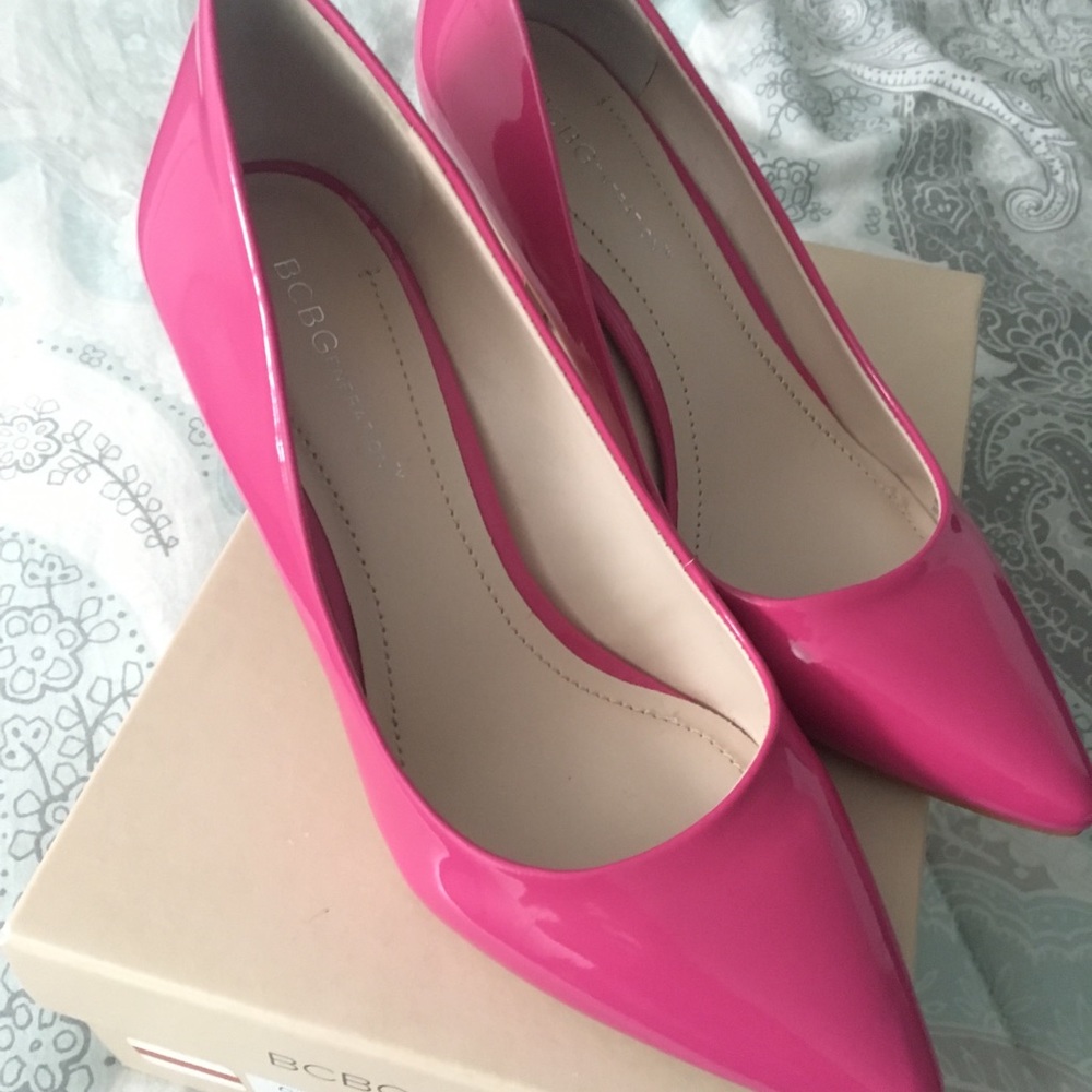BCBG Generation Pink Patent Leather Heels